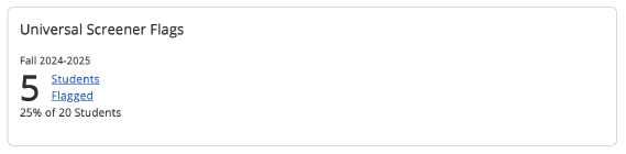 Universal Screener module.