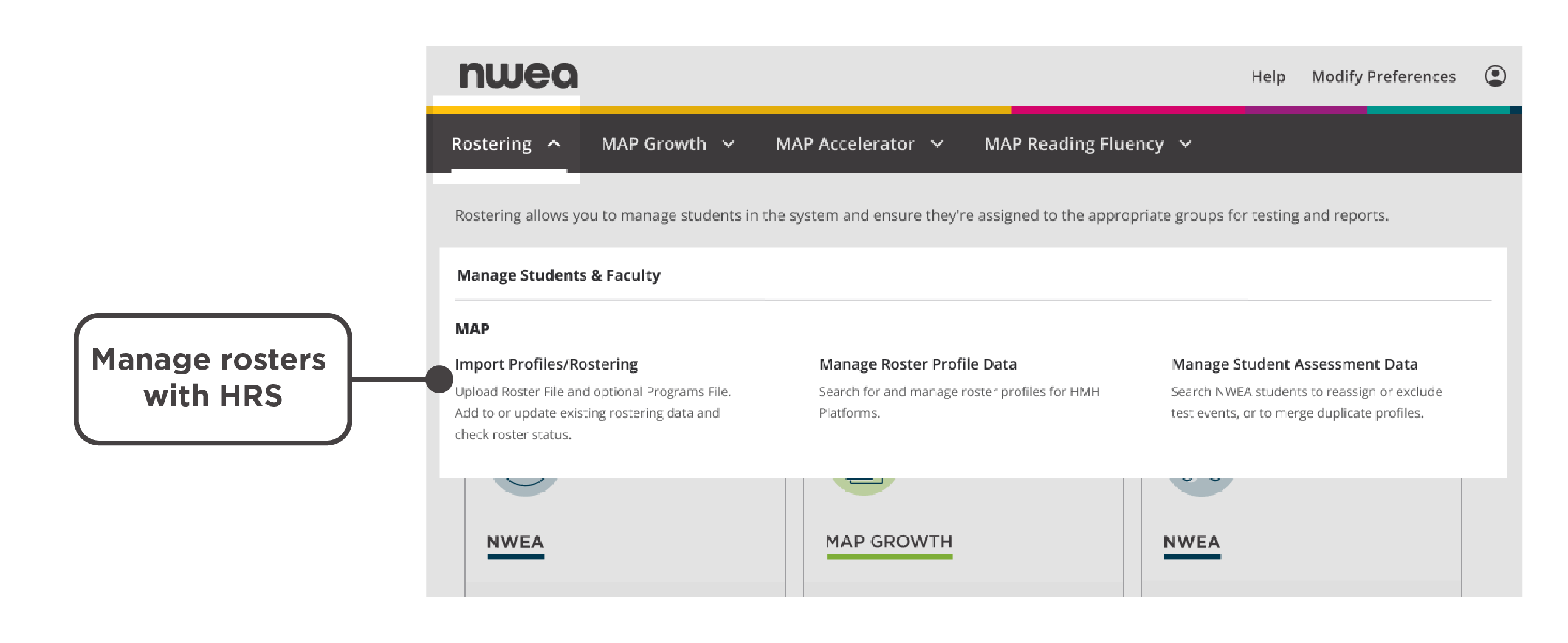 You’ll be able to download file templates and manage rosters with HRS. 